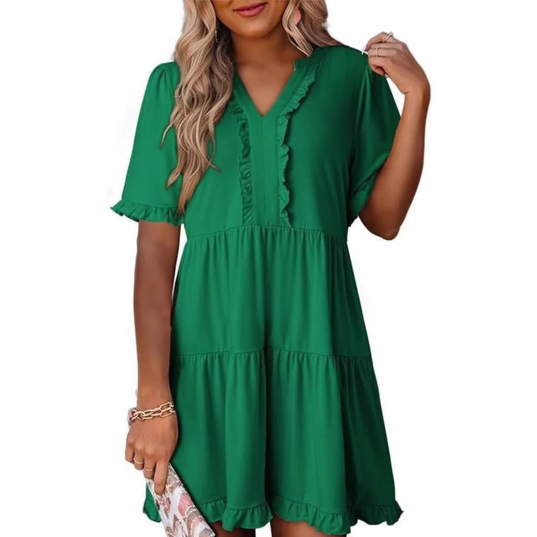 🔥Casual V-Neck Mini Dress