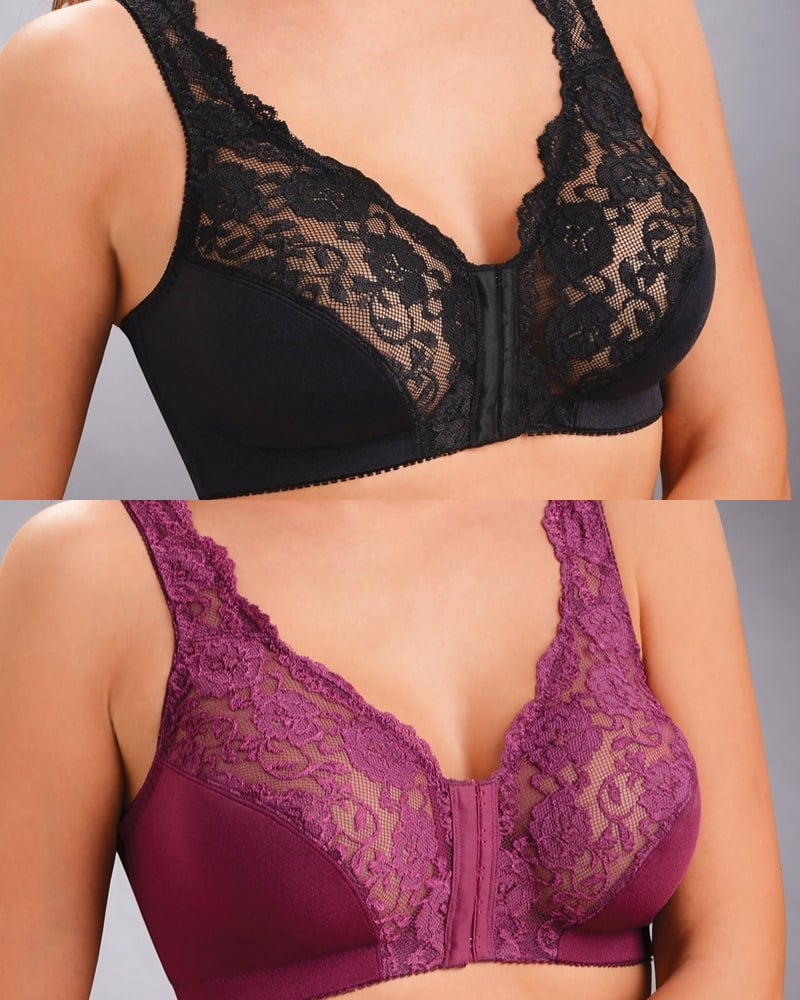 💖Front Hooks, Stretch-Lace, ALL IN ONE BRA!