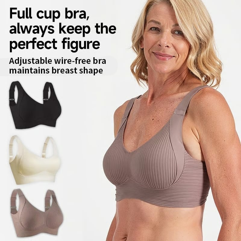 🔥Women's Ribbed Adjustable Wireless Bra