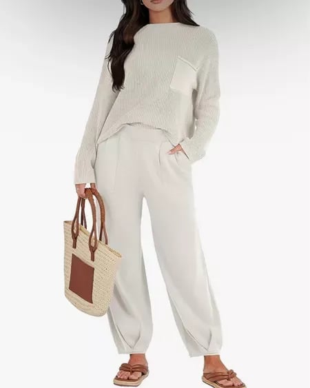 Fall Knit Top Sweater Set