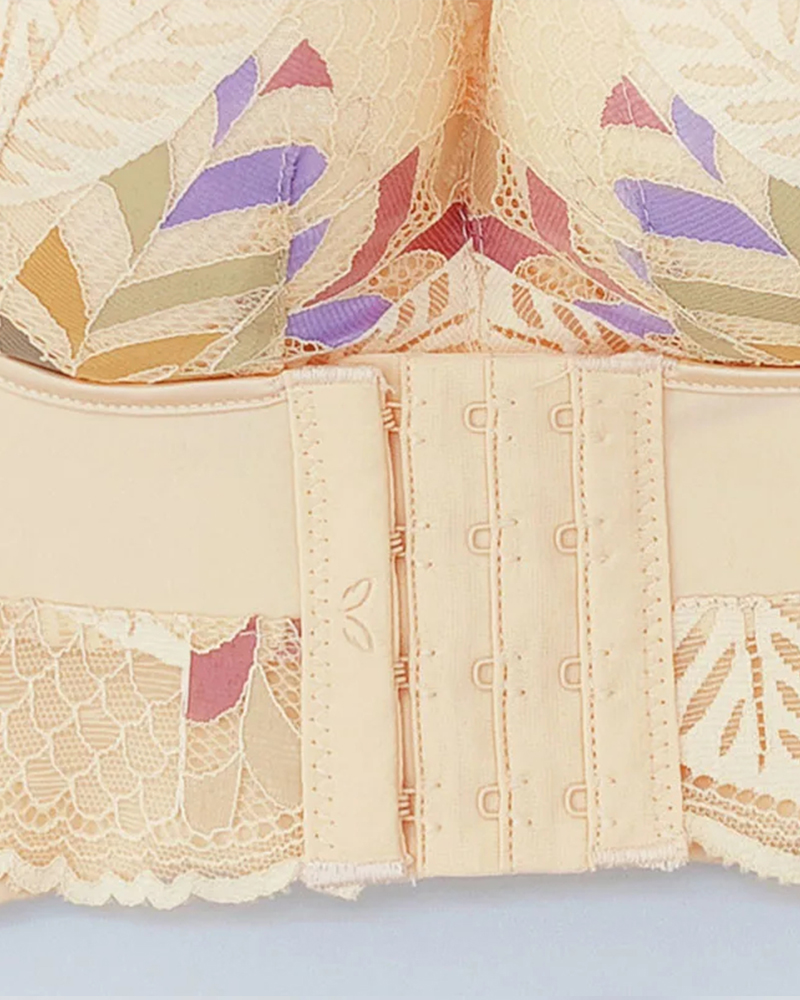 Women's No Steel Ring Bra Front Buckle Lift Bralette Breathable Underwear Breast Gathered Anti-Sagging Lingerie