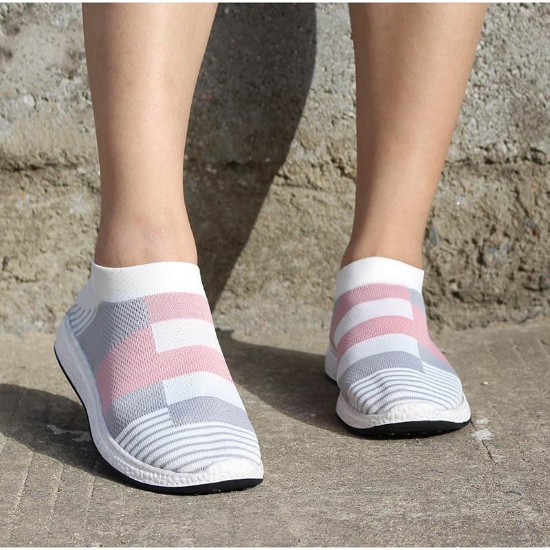Women's Breathable Platform Flats Bunion Corrector Slip On Shoes