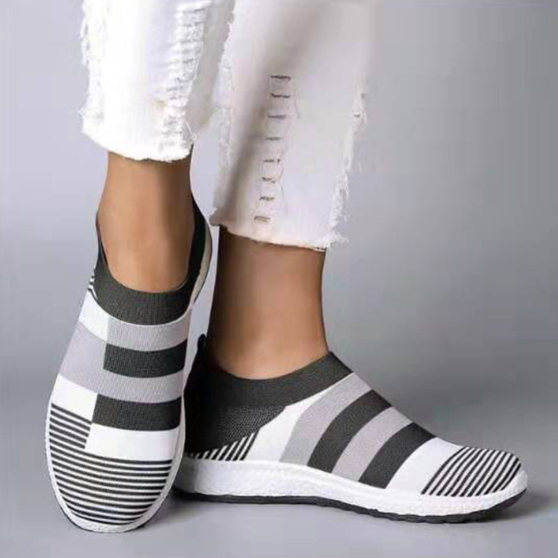 Women's Breathable Platform Flats Bunion Corrector Slip On Shoes