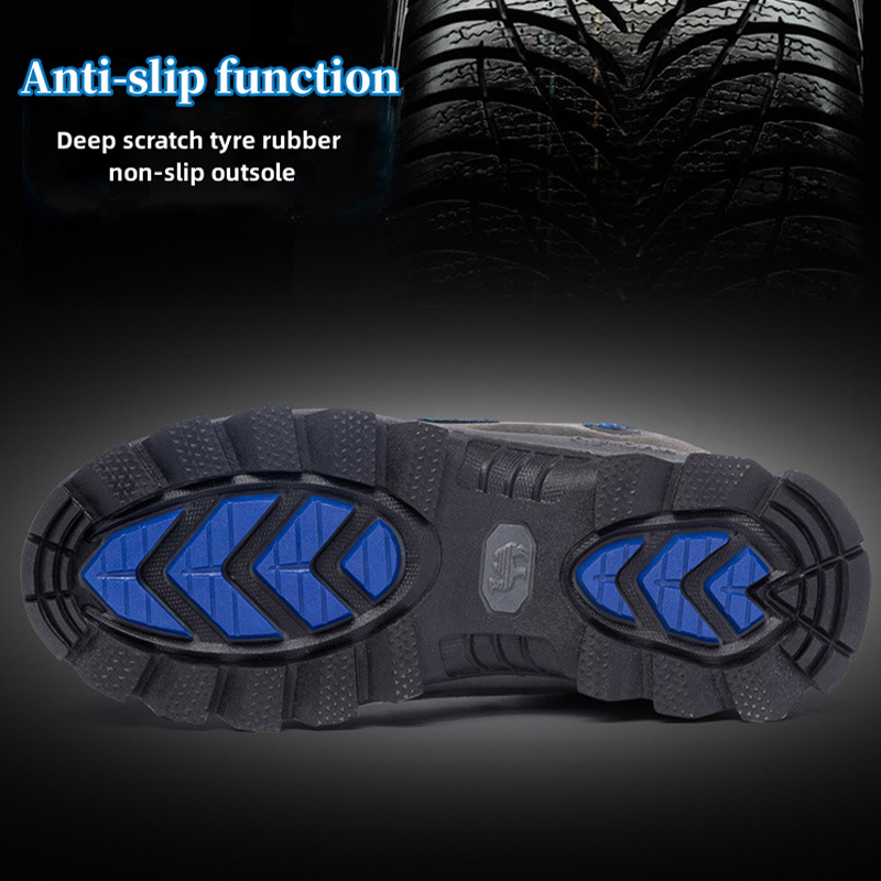 Men's Genuine Leather Comfy Arch Support  Hiking Orthopedic Shoes