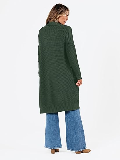 Women's Oversized Slouchy Knit Chunky Open Front Sweater Coat