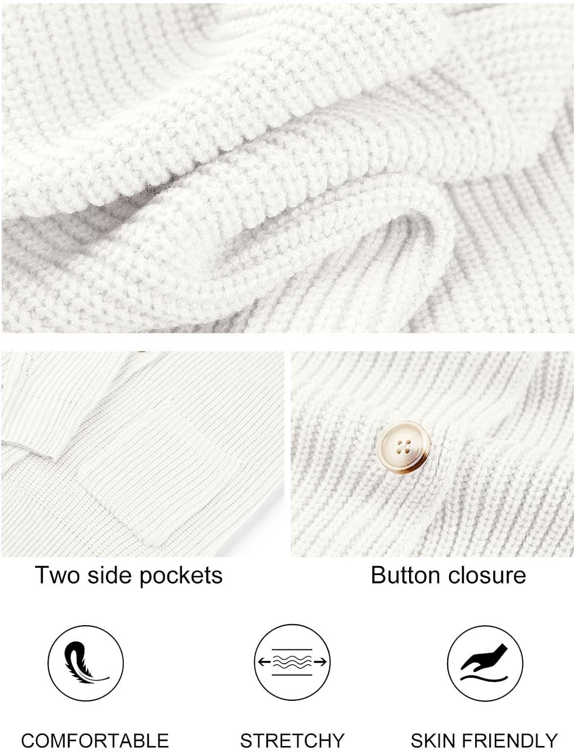 Women's Long Sleeve Button Lapel Oversized Cardigan