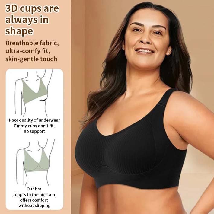 🔥Women's Ribbed Adjustable Wireless Bra