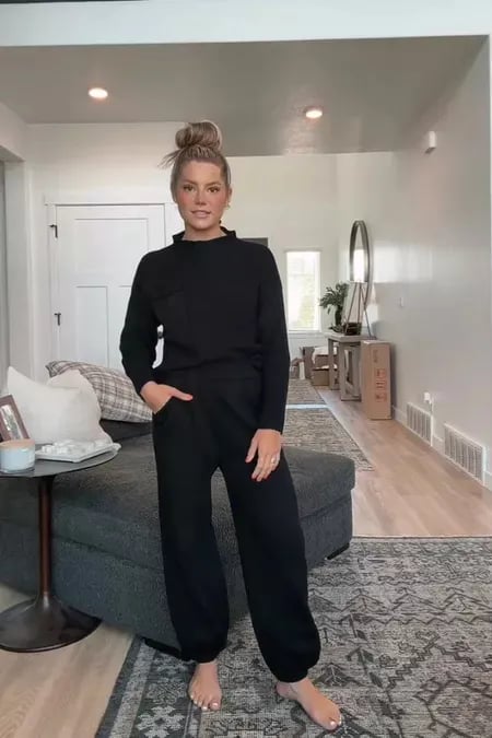 Fall Knit Top Sweater Set