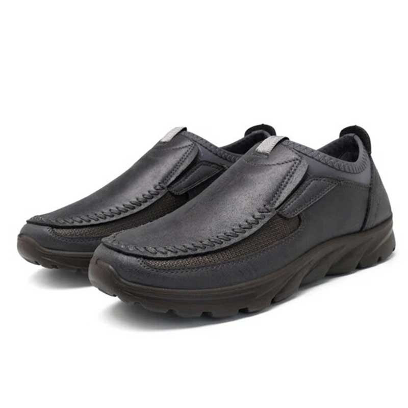 Men Casual Comfy Leather Slip On Loafers