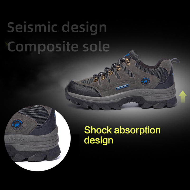 Men's Genuine Leather Comfy Arch Support  Hiking Orthopedic Shoes