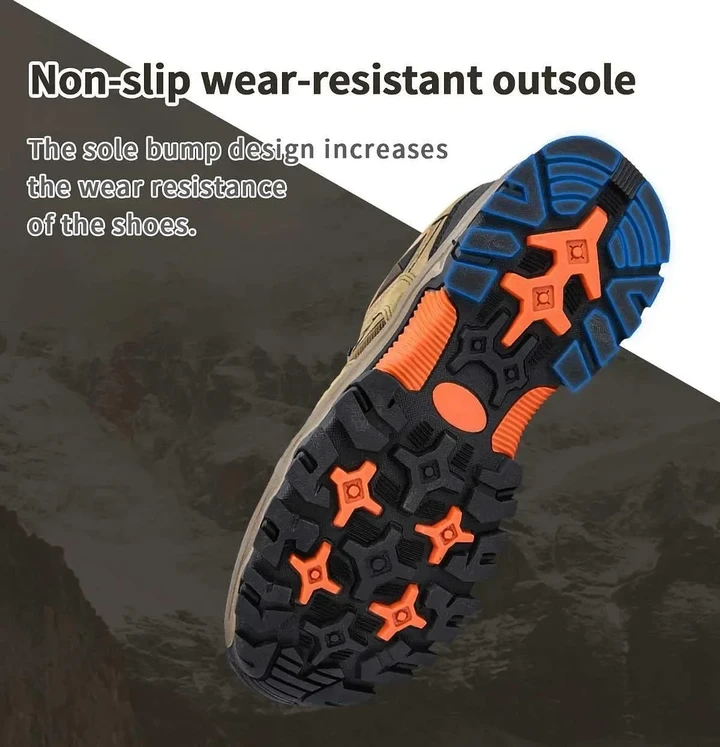 MEN'S LIGHTWEIGHT, WATERPROOF ORTHOPEDIC HIKING SHOES, COMFORTABLE ARCH SUPPORT