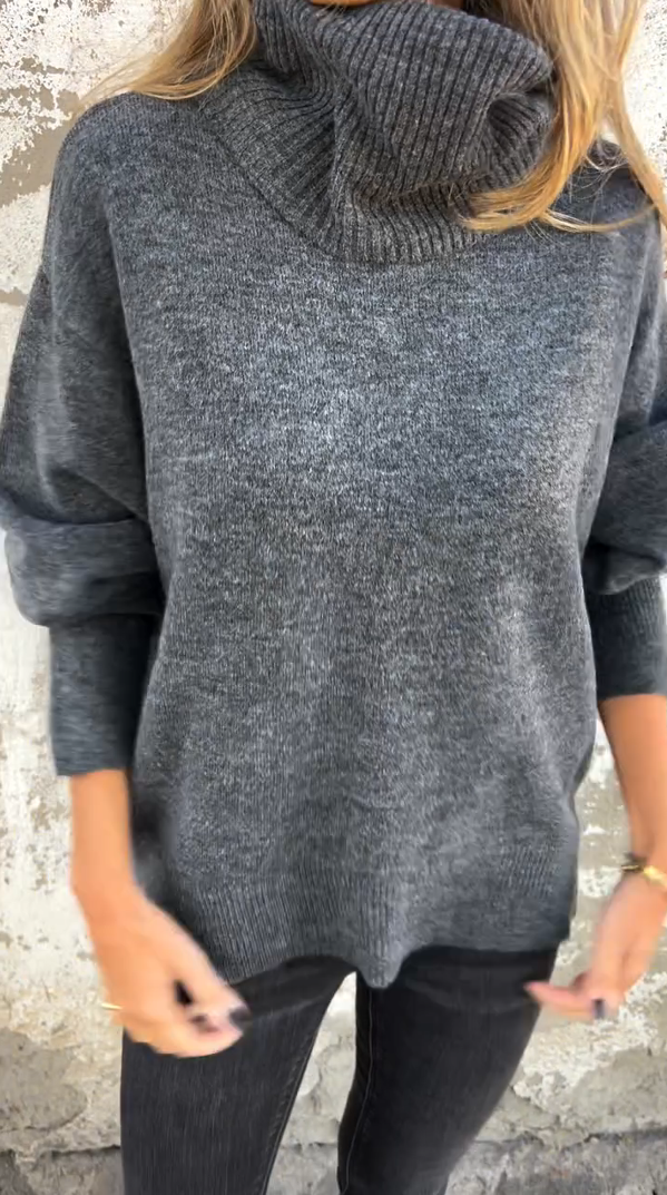 Woman's Knit Turtleneck Warm Soft Sweater