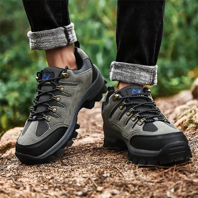 Men's Genuine Leather Comfy Arch Support  Hiking Orthopedic Shoes