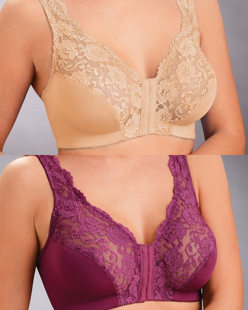 💖Front Hooks, Stretch-Lace, ALL IN ONE BRA!