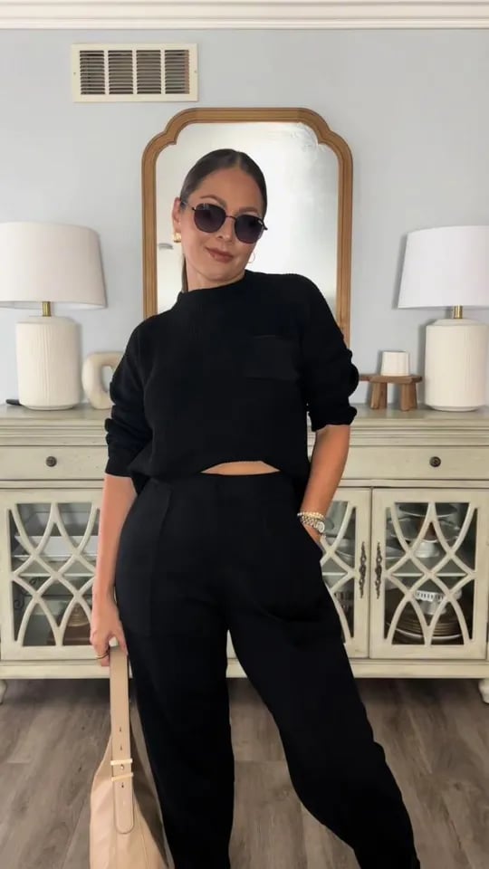 Fall Knit Top Sweater Set