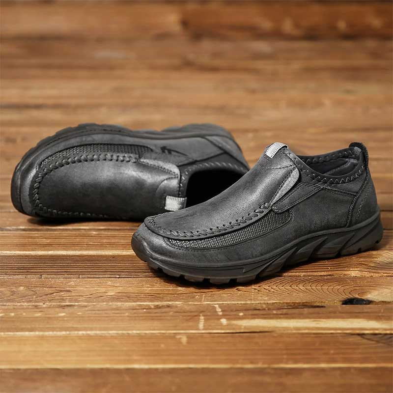 Men Casual Comfy Leather Slip On Loafers
