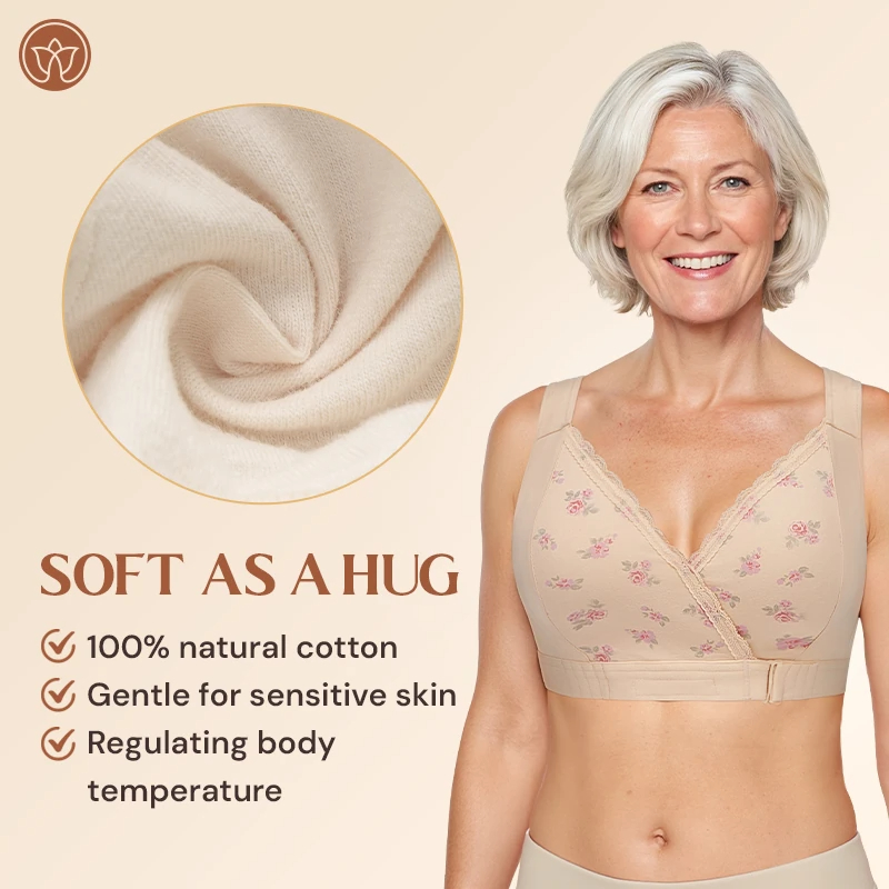 Fiona Bra - CHRISTMAS SALE 70% OFF - Comfortable & Convenient Front Wrap Closure Bra for Seniors