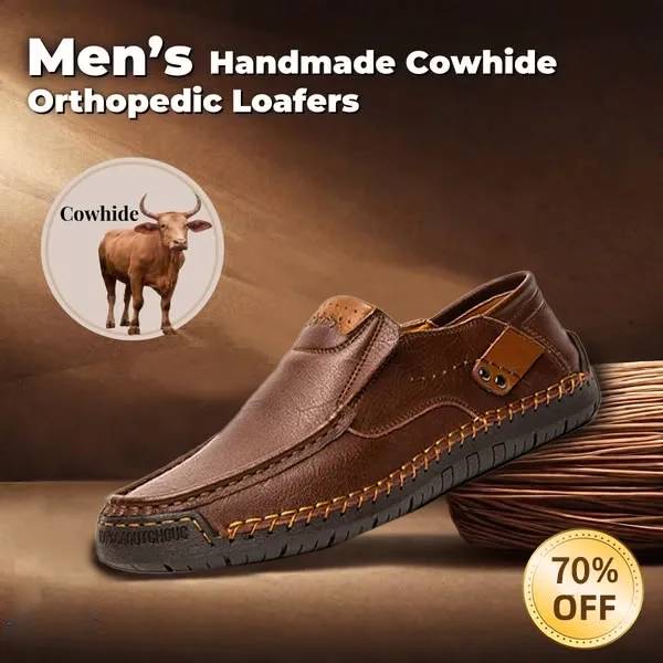 ⏰Hot sale 70% OFF 🔥 Men's Handmade Genuine Leather Slip-On Loafers