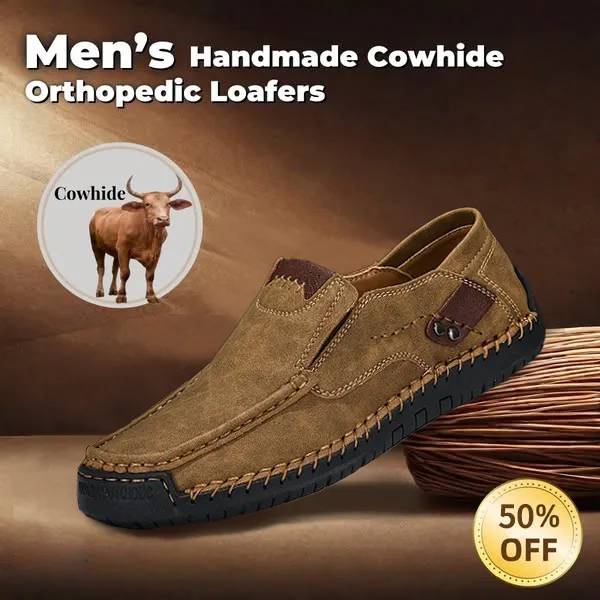 ⏰Hot sale 70% OFF 🔥 Men's Handmade Genuine Leather Slip-On Loafers