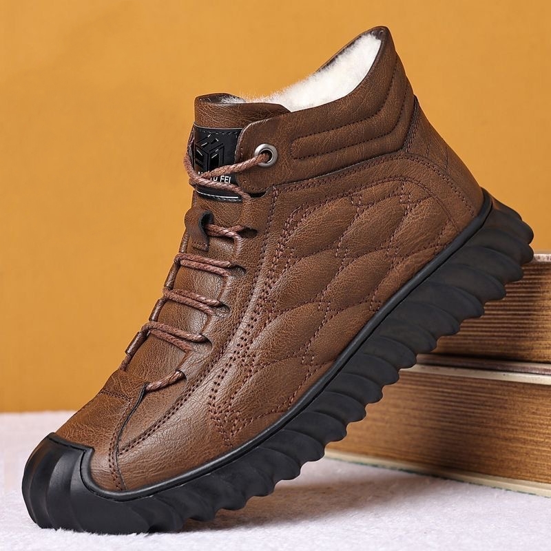 Men's Waterproof Warm Leather Orthopedic Boots (HOT SALE !!!-50% OFF)
