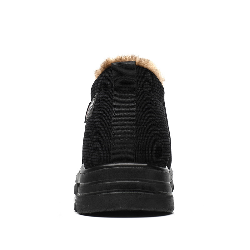 Men's  Comfortable Arch Support Waterproof Fleece Genuine Leather Snow Boots