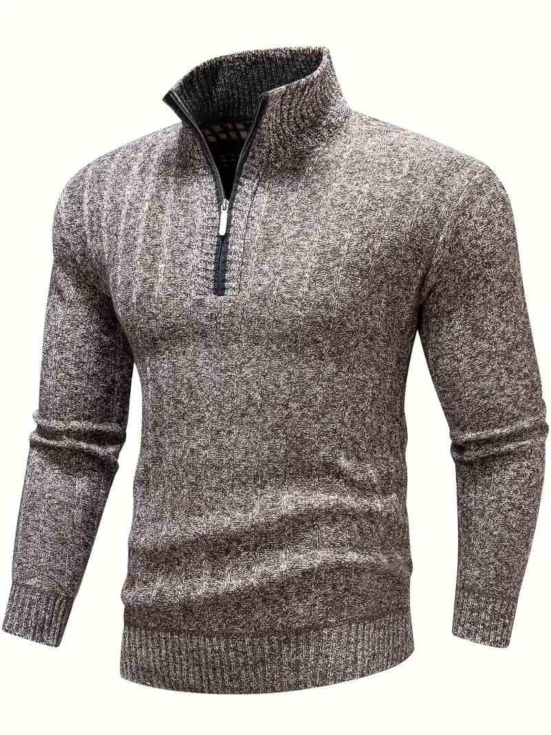 Men's stand-up collar cashmere sweater