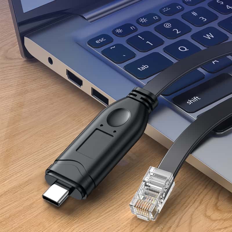 Cisco USB-C Console Cable Type-C to RJ45 Serial Port Adapter |PINOWELL