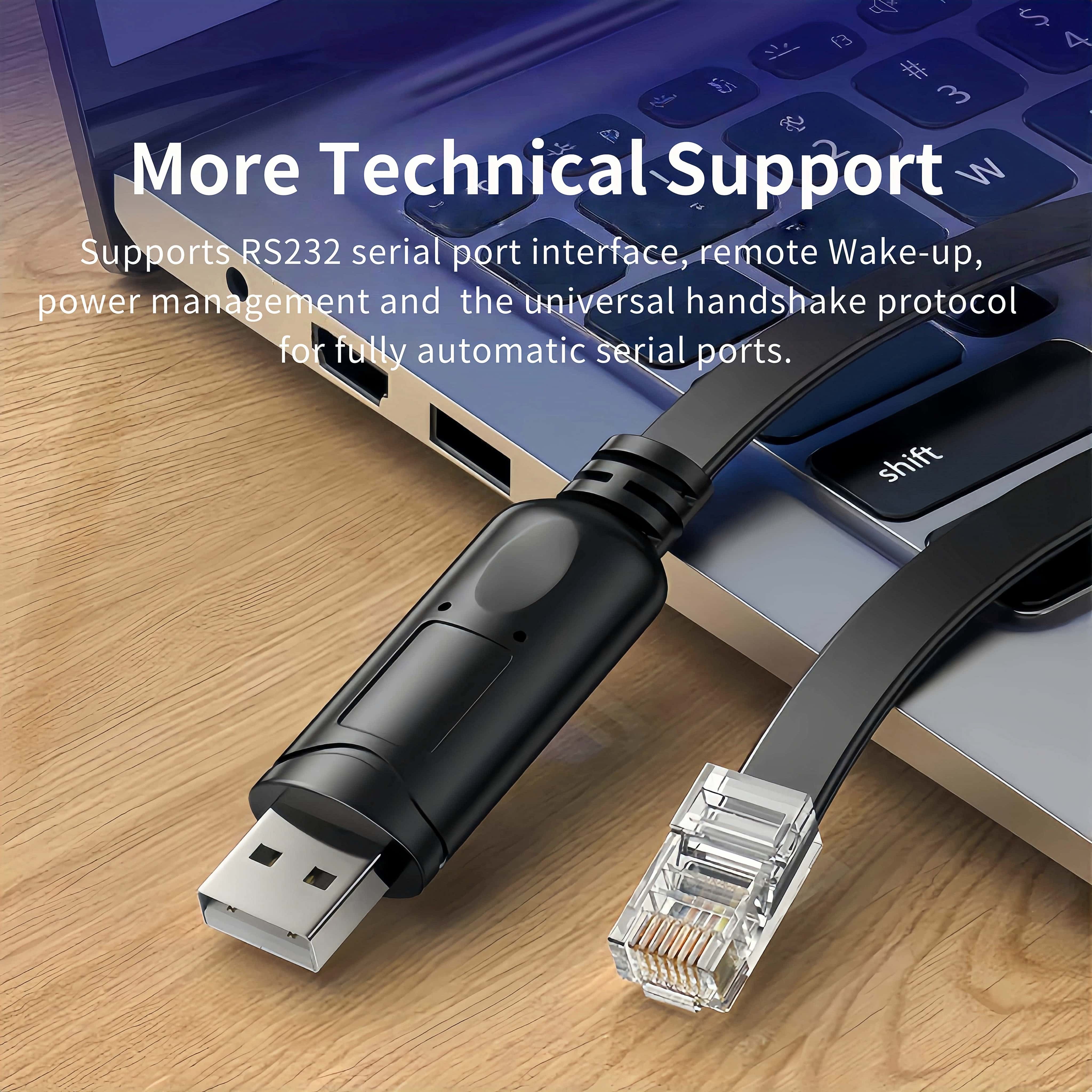 Prolific PL2303 Chip USB to RJ45 Console Rollover Cable-6FT | PINOWELL