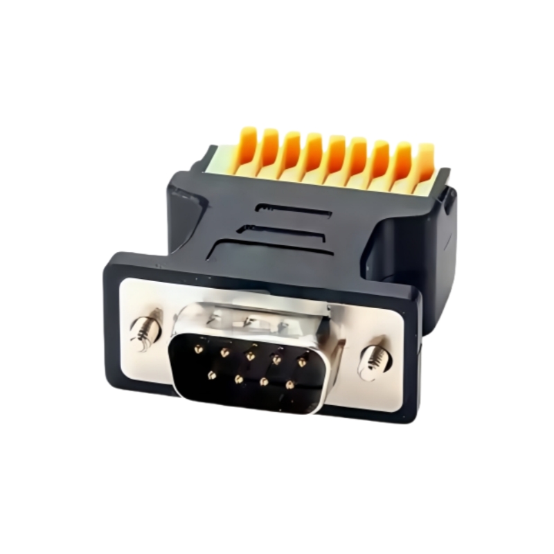  DB9 Male to Terminal Block Adapter with Push Button
