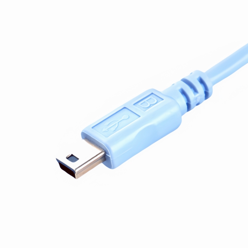 Cisco CAB-CONSOLE-USB USB A to Mini-B Rollover Console Cable 6ft,Light Blue -PINOWELL