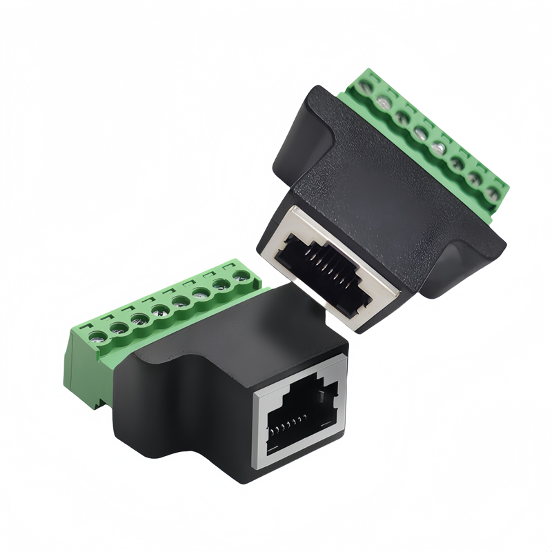 RJ45 Female to Screw Terminal Block Adapter 8Pin Converter | PINOWELL