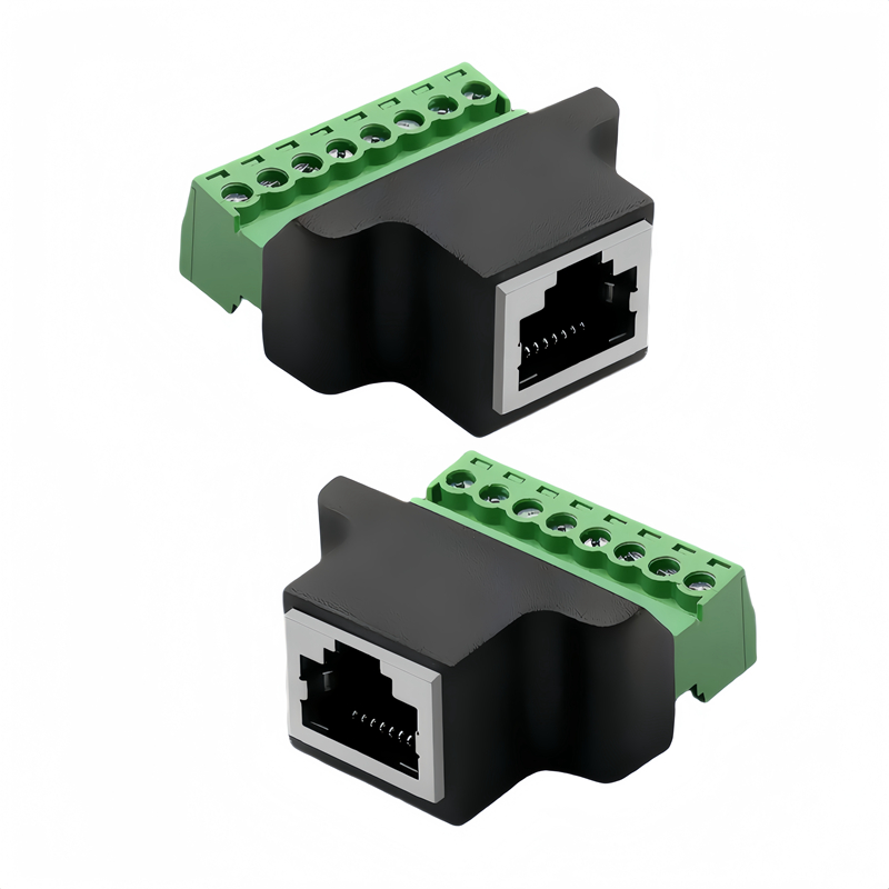 RJ45 Female to Screw Terminal Block Adapter 8Pin Converter | PINOWELL