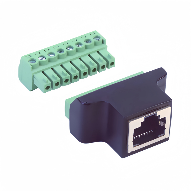 RJ45 Female to Screw Terminal Block Adapter 8Pin Converter | PINOWELL