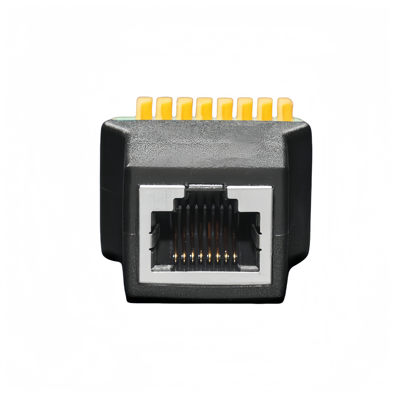 RJ45 Female to Terminal Block Adapter with Push Button | PINOWELL