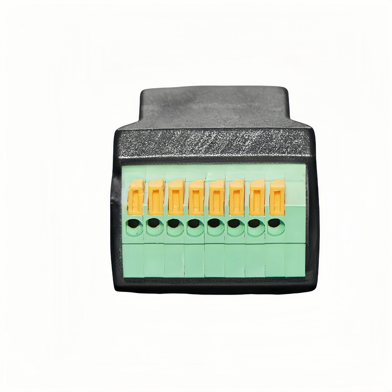 RJ45 Female to Terminal Block Adapter with Push Button | PINOWELL