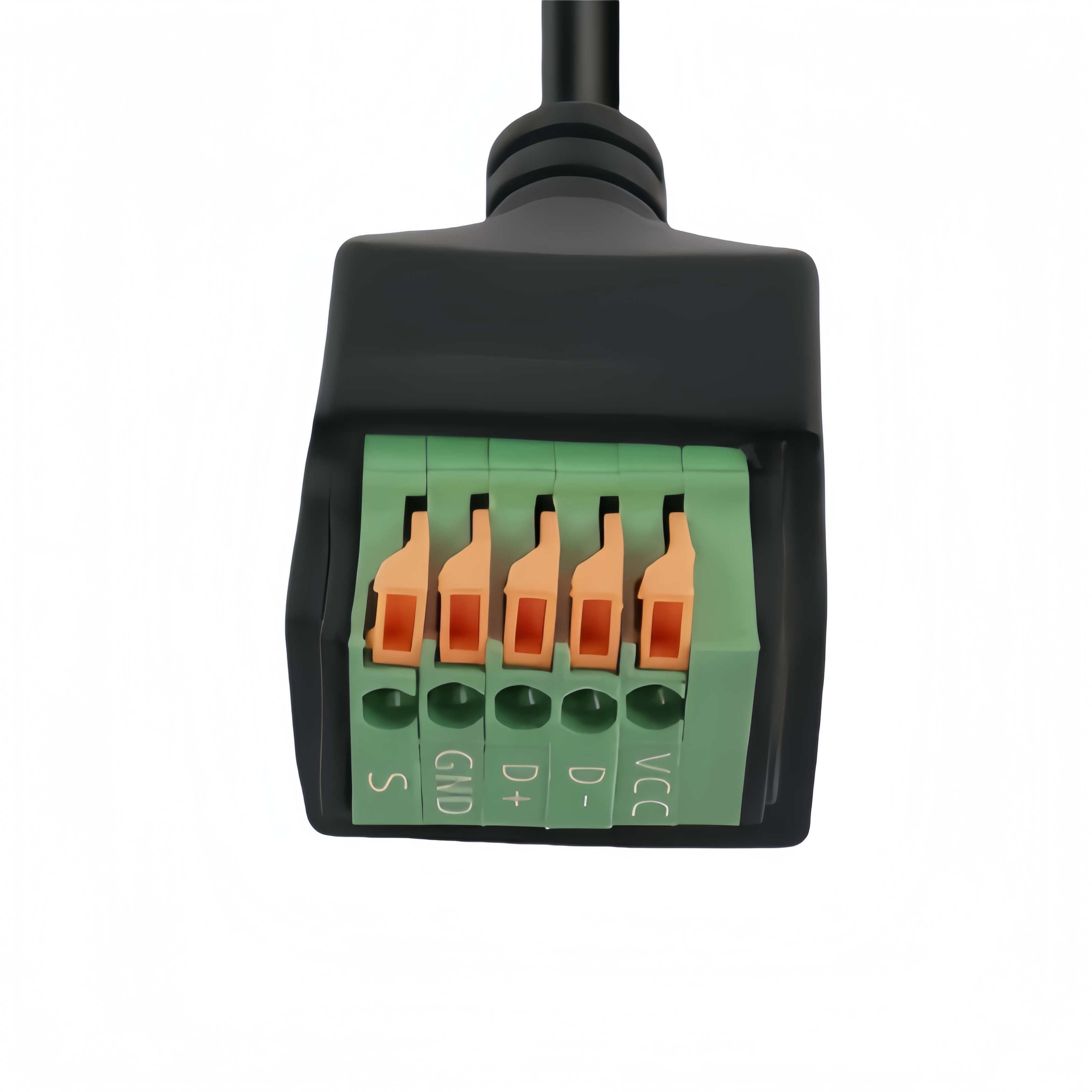 USB-C Male to 5Pin Terminal Block Cable with Push Button | PINOWELL