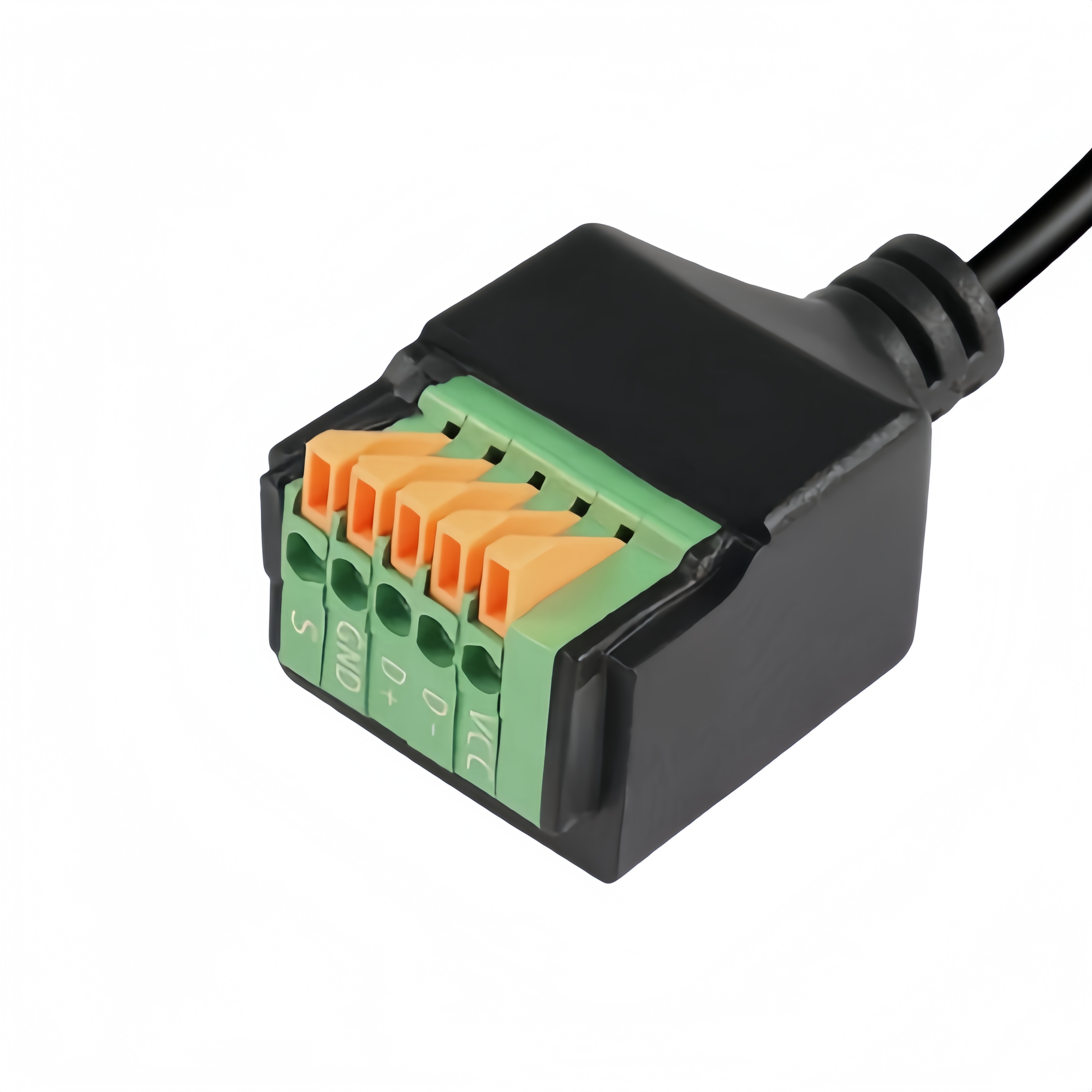 USB-C Male to 5Pin Terminal Block Cable with Push Button | PINOWELL