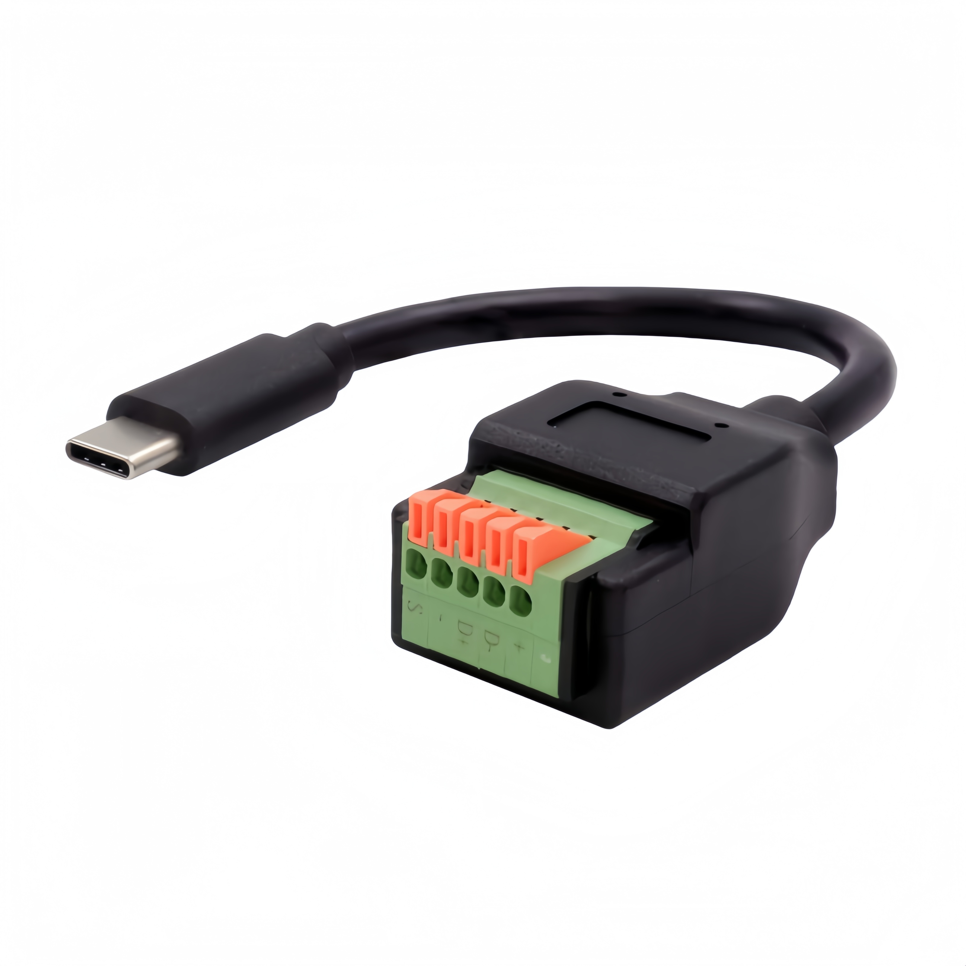 USB-C Male to 5Pin Terminal Block Cable with Push Button | PINOWELL