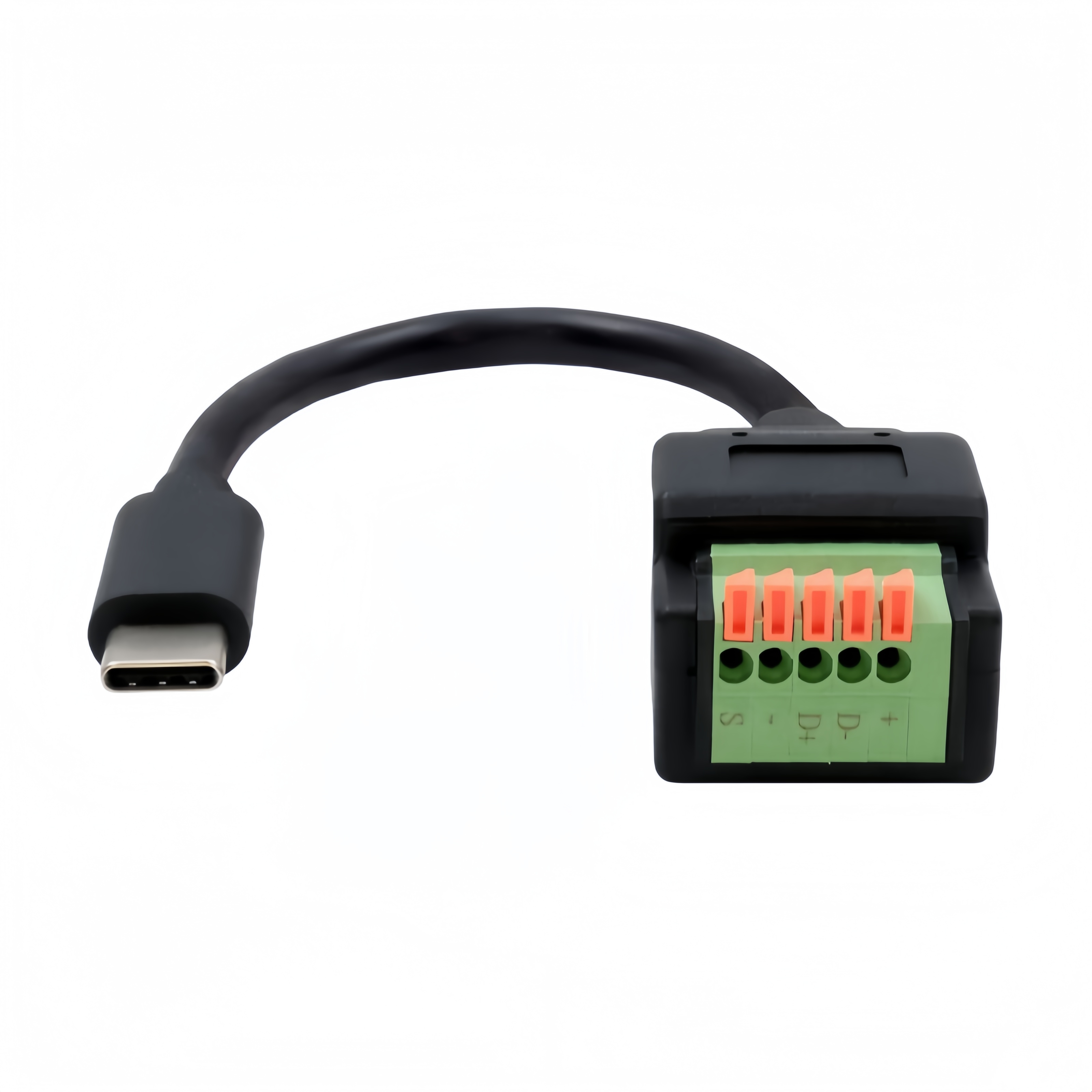 USB-C Male to 5Pin Terminal Block Cable with Push Button | PINOWELL
