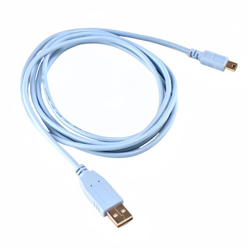 Cisco CAB-CONSOLE-USB USB A to Mini-B Rollover Console Cable 6ft,Light Blue -PINOWELL
