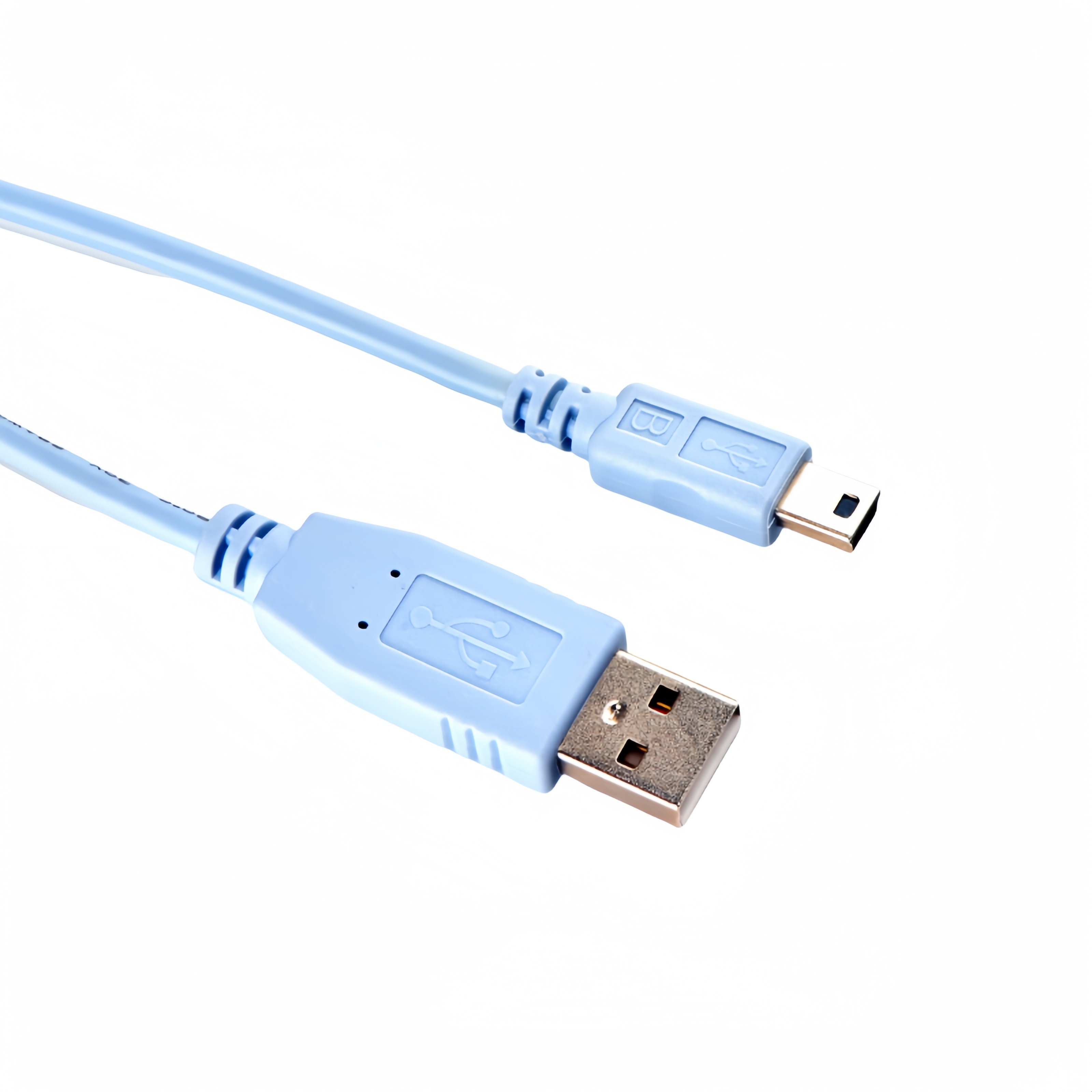Cisco CAB-CONSOLE-USB USB A to Mini-B Rollover Console Cable 6ft,Light Blue -PINOWELL