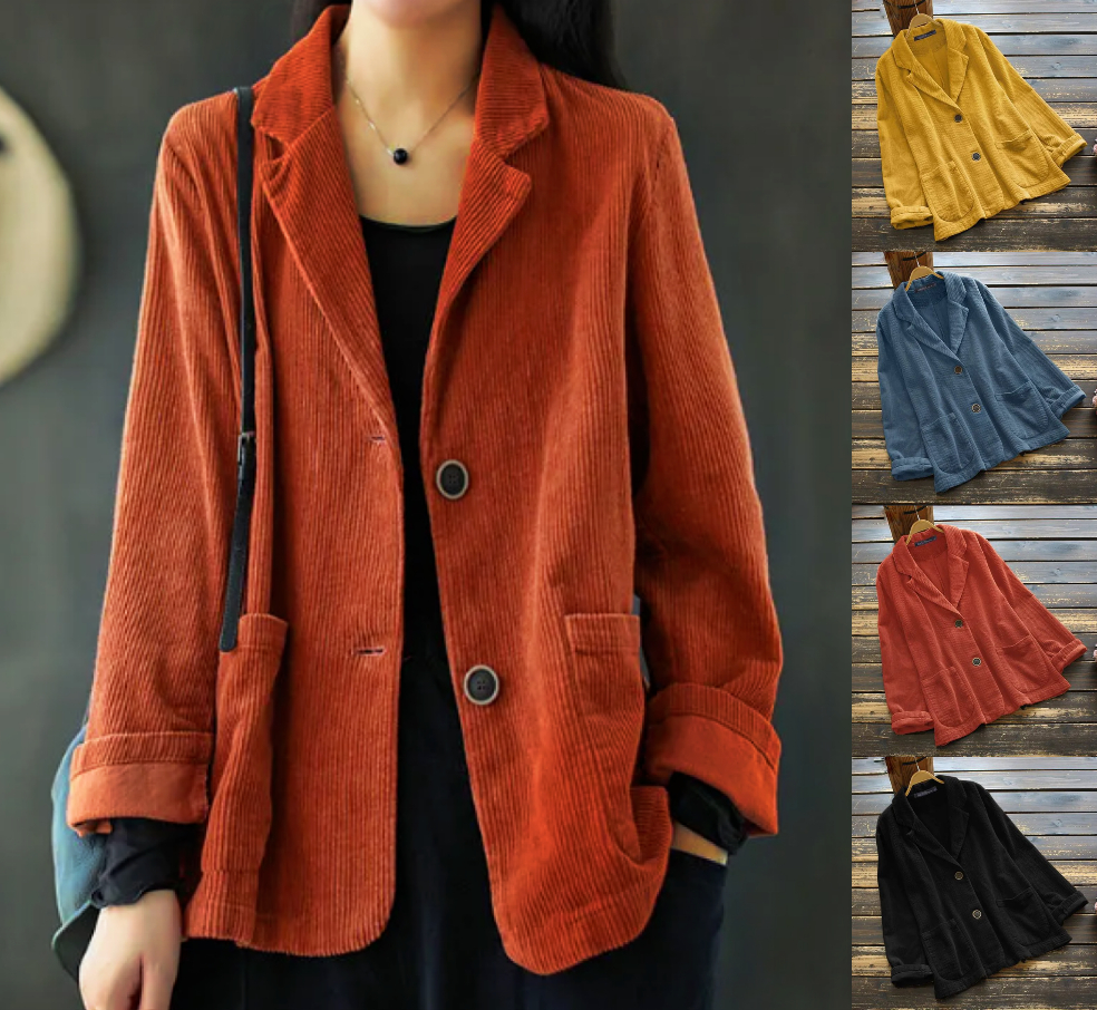Woman‘s Solid Color Corduroy Loose Casual Suit-Buy 2 Free Shipping