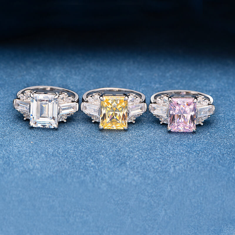 S925 Ice Cut High Carbon Diamond Ring-MARDAZA