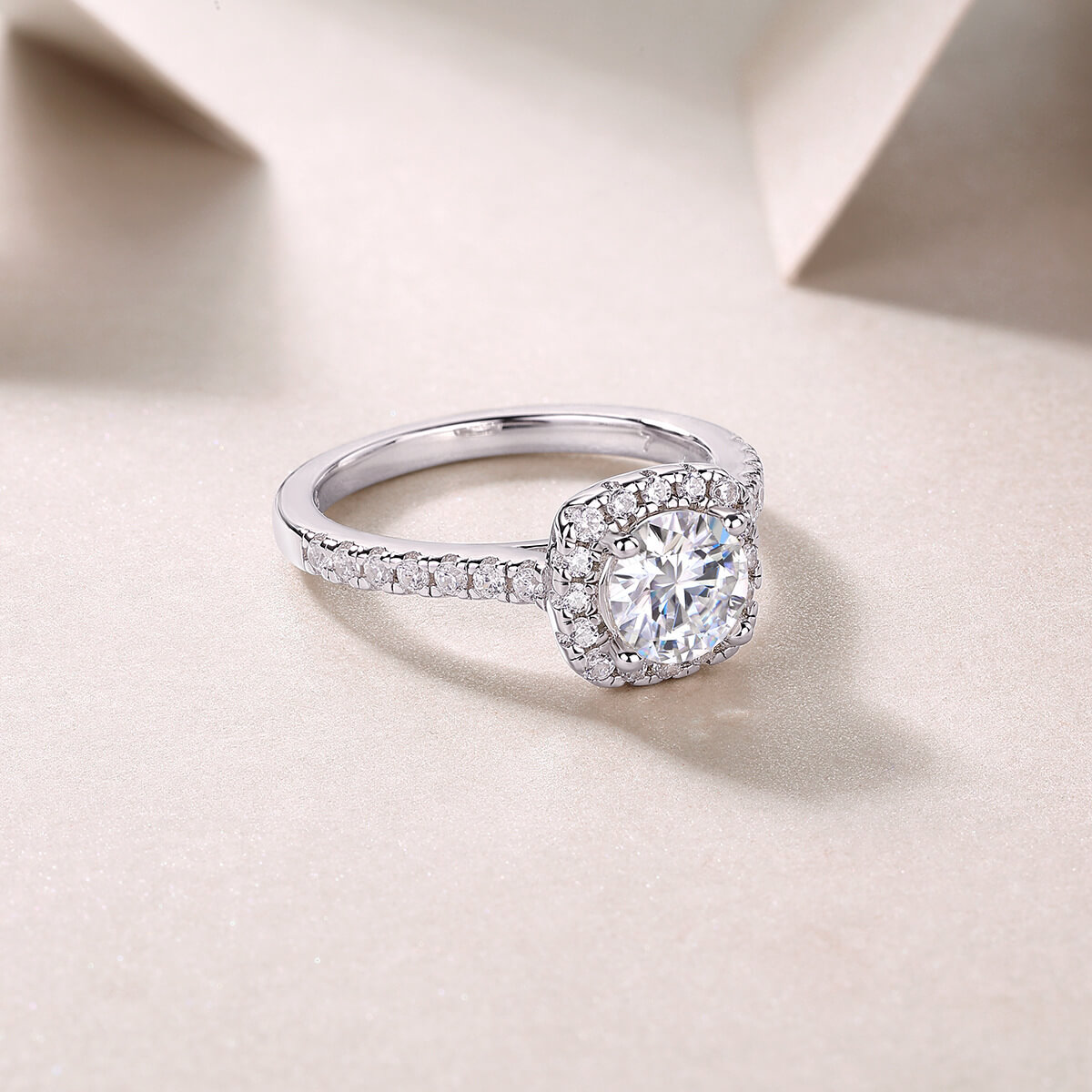 S925 Square Candy Moissanite Ring-MARDAZA