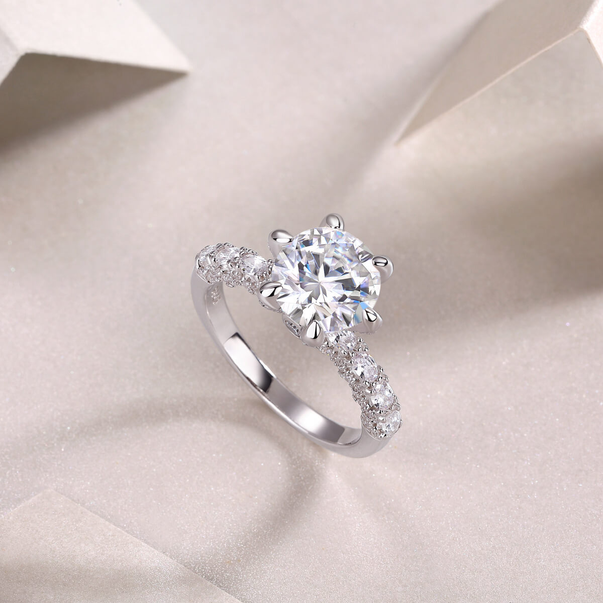 S925 Luxury Six Claw Moissanite Ring-MARDAZA