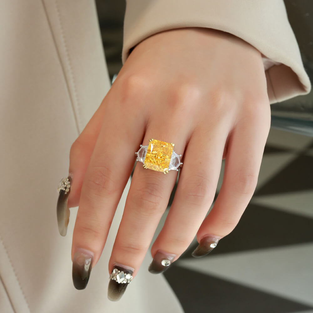 S925 Luxury 13CT High Carbon Diamond Ring-MARDAZA