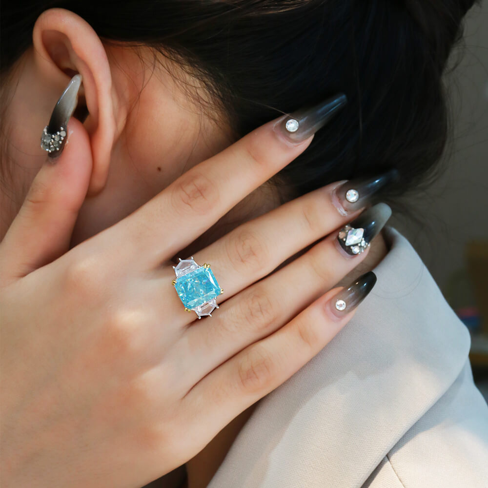 S925 Luxury 13CT High Carbon Diamond Ring-MARDAZA