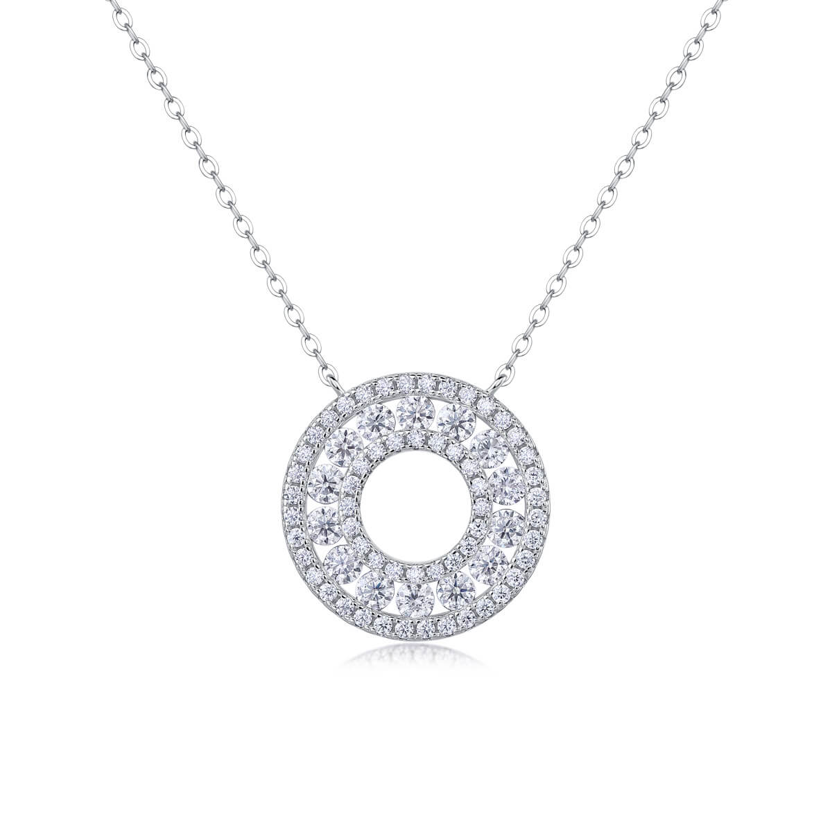 S925 Looped Moissanite Necklace