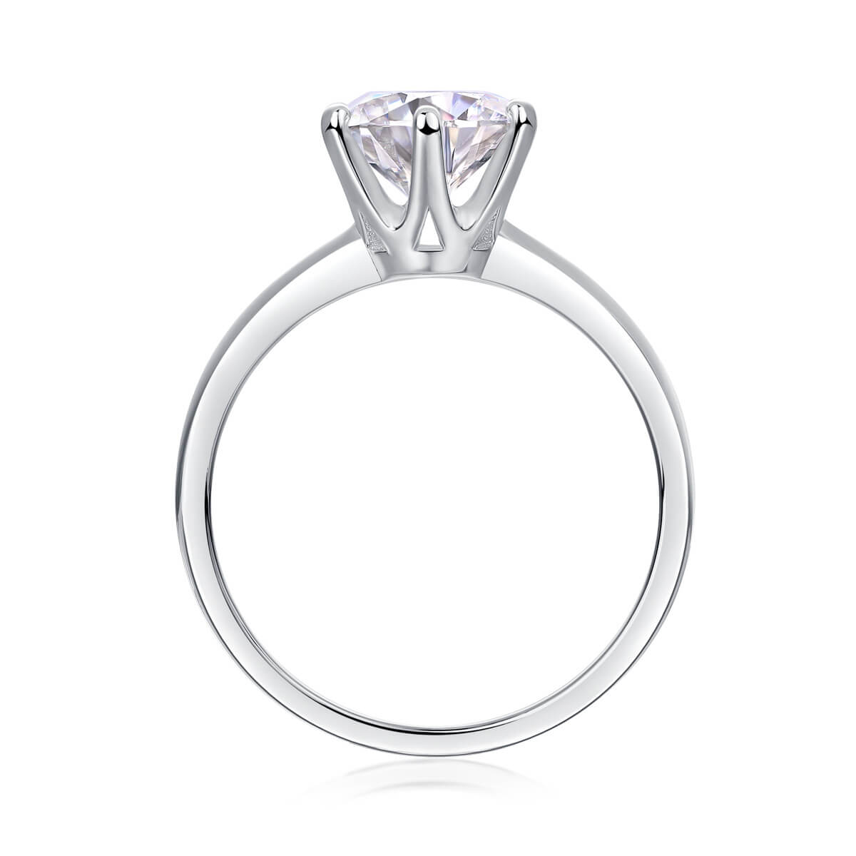 S925 Classic Six Claw Moissanite Ring-MARDAZA