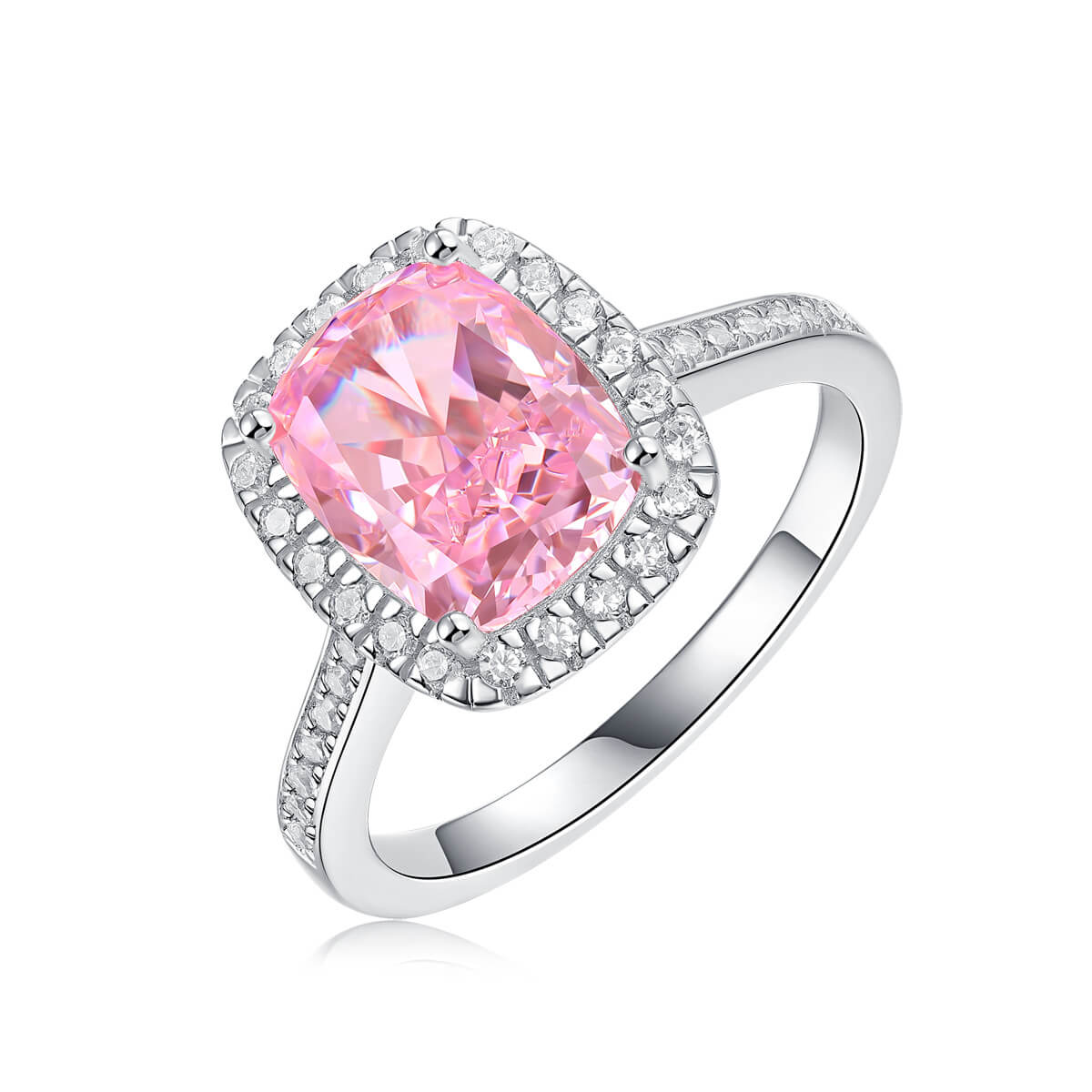 S925 Dream Catcher Pink High Carbon Diamond Ring